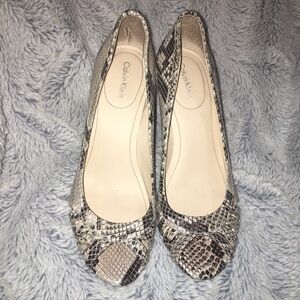 Calvin Klein Python Wedge